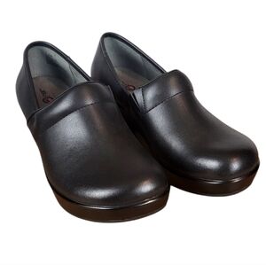 JBU jambur Design cordooba black leather clogs slip on shoes size 7.5